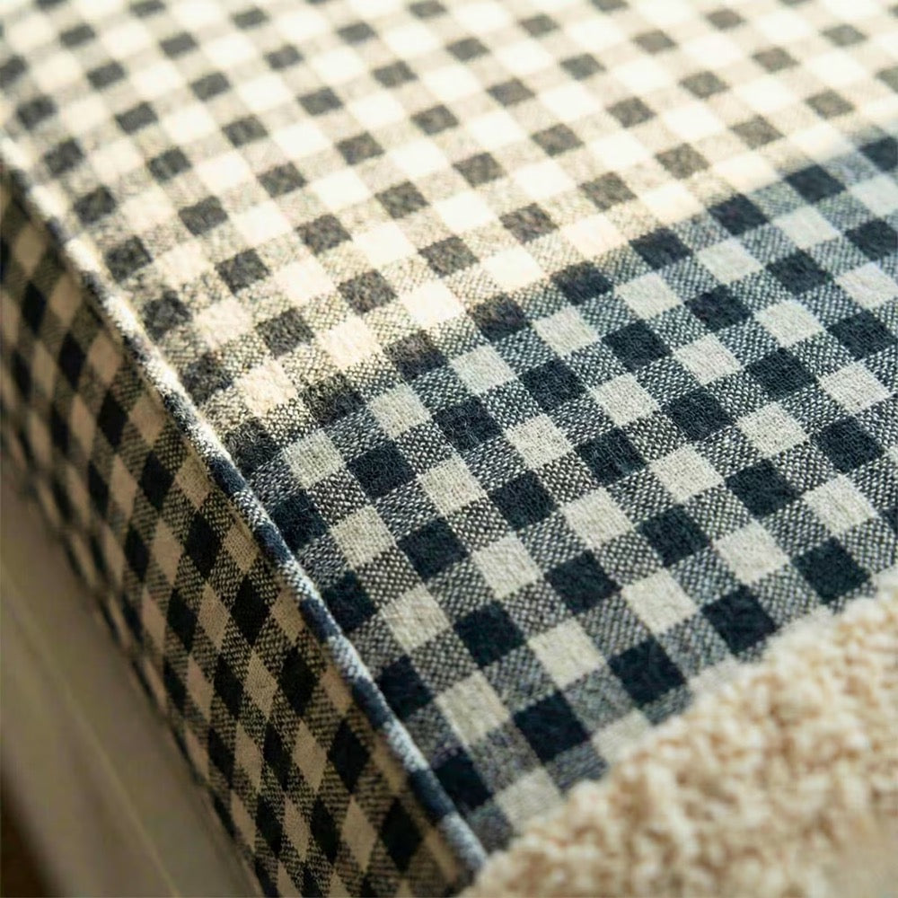 Custom Bench Cushion, Gingham Window Seat Cushion, Farmhouse Window Bench Seat Pad